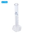 thumbnail image 3 of Uxcell 10ml 3.3 Borosilicate Glass Graduated Cylinder, Hex Base Blue Graduations Measuring Cylinder, 3 of 4
