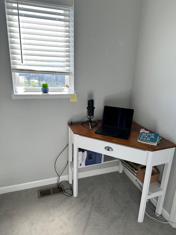 Demi Bonn Corner Wooden Piece Laptop Computer Desk, Small Home Office Desk Study Writing Table, Black