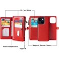 thumbnail image 3 of ANTHOUSE Compatible with iPhone 14 Pro Max Wallet Case, Zipper Case with RFID Blocking Card Holder Slots for Women Men, Magnetic Detachable Leather Cover with Wristlet Strap for iPhone 14 Pro Max, 3 of 7