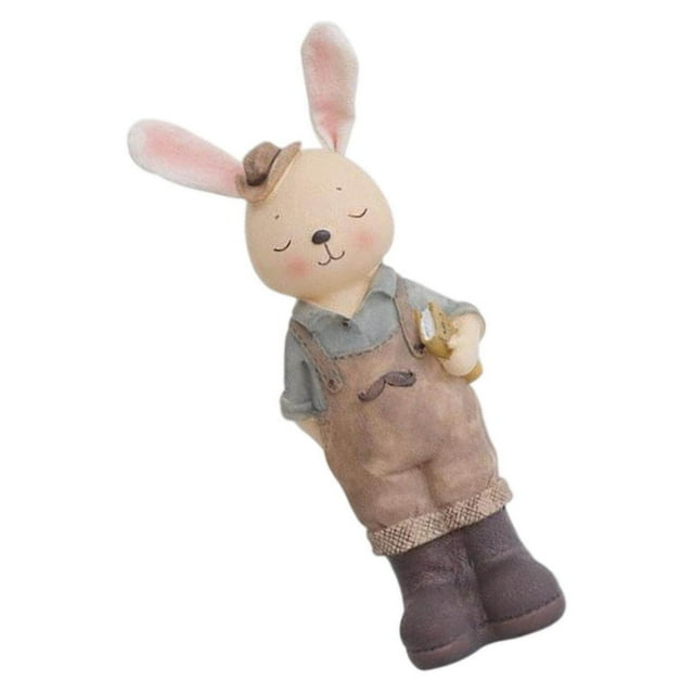 Cute Rabbit Statue Figurines Animal Sculpture Craft Wedding manual measurement.