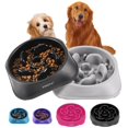 thumbnail image 1 of Cuencos para perros Slow Feeder YINEYA de raza grande, negro y gris, 2 unidades, 1 of 7