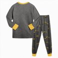 thumbnail image 6 of TOWED22 Toddler Baby Boy Fall Clothes Color Block Pockets Crew Neck Long Sleeve Sweatshirt Pants 2 Pcs Outfits Size:7-8 Y,Color:Grey, 6 of 7