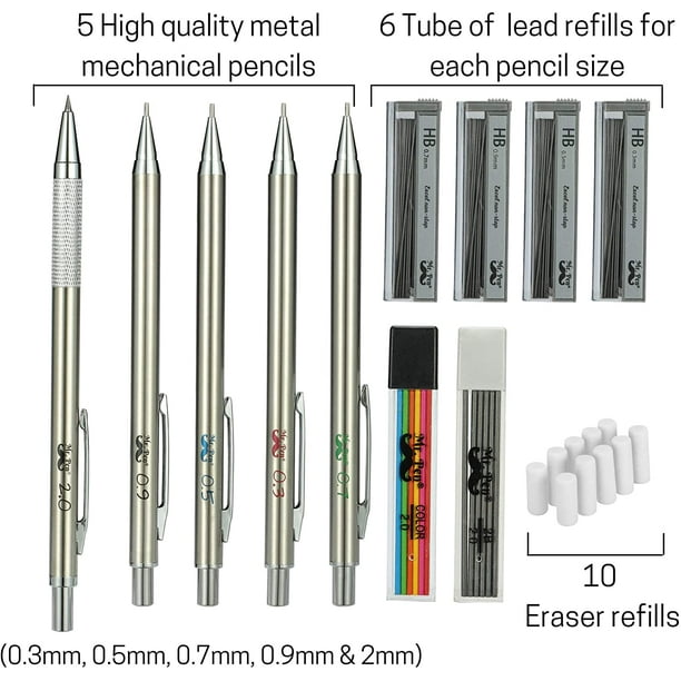 Mechanical pencil eraser sizes deals