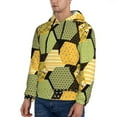thumbnail image 3 of Bingfone Bee Honey Men'S Drawstring Hoodie Long Sleeve Pocket Sweatshirts-Medium, 3 of 9
