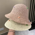 thumbnail image 3 of SikaFu Fisherman's Hat Women's Edition Sweet Three Dimensional Love Grass Hat Sunscreen Beach Sunscreen Fashion Versatile Grass Hat, 3 of 8