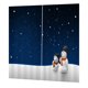 thumbnail image 1 of Cortina de Navidad 2x cortinas de puerta de ventana con temática de Navidad ciegas para la decoración de Navidad 16 # dieciséis# Magideal Cortina de Navidad, 1 of 5