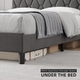thumbnail image 6 of EastVita Queen Size Platform Bed Frame with Upholstered Adjustable Headboard,Fabric Bed Frame,Light Grey (YS188-6), 6 of 8