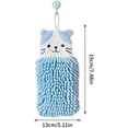 thumbnail image 2 of Chenille Hand Towel - Cute Animal Soft Hanging Hand Towels, Fast Drying & Absorbent Thick Microfiber Hand Towel Decorative Towels for Kitchen Bathroom, 2 of 7