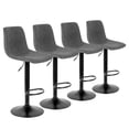 thumbnail image 1 of Okeysen Bar Stools Set of 4 Counter Height Adjustable Swivel Armless Dining Chairs with Mid Backs Metal Base for Pub Kitchen, Grey, 1 of 7