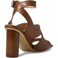 thumbnail image 5 of Cole Haan Reina City Dark Sequoia Leather Ankle Strap Open Toe Block Heel Sandal (Dark Sequoia Leather, 6), 5 of 5