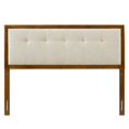 thumbnail image 3 of Tufted Headboard, Queen Size, Walnut Beige, Wood, Mid Century Bedroom, Modern Contemporary HB35156, 3 of 9