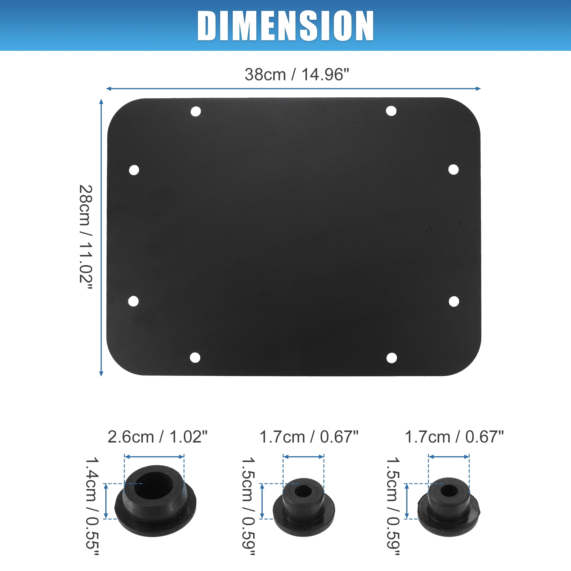 Unique Bargains Spare Tire Carrier Filler Plate for Jeep Wrangler JK JKU 2007-2018
