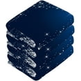 thumbnail image 4 of SKYSONIC Christmas Blue Snowflake Cotton Washcloths Set of 4, Highly Absorbent Soft Fingertip Towel for Bathroom, Gym, Hotel and Spa, 12 x 12 Inch, 4 of 7