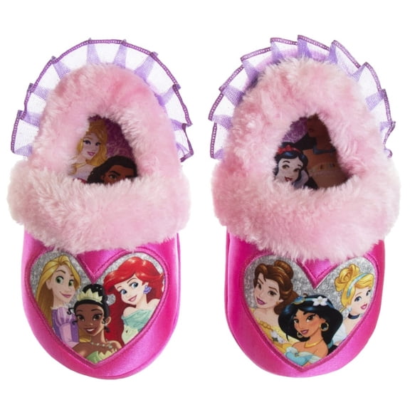 Disney "Favorite Princess" Toddler Girls' Dual Sizes Nylex Fabric Slippers