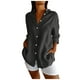 thumbnail image 1 of Blusa con solapas plisadas y botones, mangas enrollables, informal, para mujer - S-XXXXXL, 1 of 8