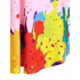 thumbnail image 4 of Más el tamaño de salpicaduras de pintura espalda cruzada sin mangas Rosegal Camisetas sin mangas de talla grande, 4 of 5