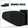 thumbnail image 3 of Mens Velvet Loafers Dress Shoes Loafers for Men Tuxedo Suit Shoes, Green/24, 10 US, 3 of 5