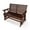 2-seat Deep Brown, variant on Innovaze 4.5 Ft Wood Patio Glider Bench with Cup Holders, High Back and Deep Contoured Seat, Heavy Duty 800 lbs (Teak Tone, 2-Seater)