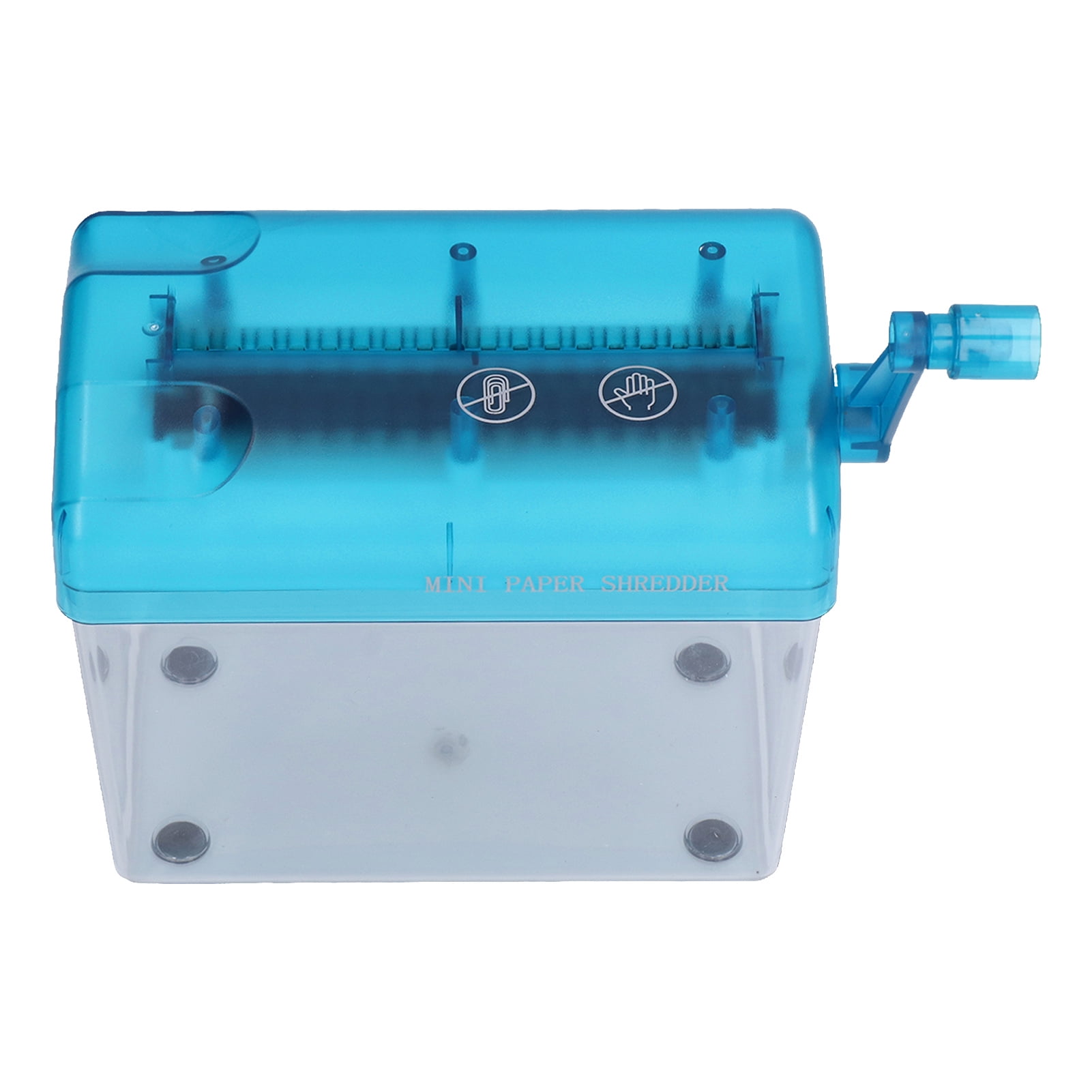 Mini Manual Shredder, Fully Transparent Wide Application Portable Size Sturdy  Hand Shredder Premium Material  for School for Office for Home