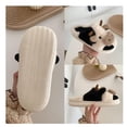 thumbnail image 5 of Gyujnb Kids Cotton Slippers Fluffy Plush 3D Cartoon Cow Full Face on Open Back Thick Soft Cushioned Sole Lined Warm Indoor Winter Daily House Footwear,5-5.5 Years, 5 of 9