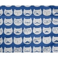 thumbnail image 4 of oneOone Polyester Lycra Blue Fabric Cat Face Animal Craft Projects Decor Fabric Printed By The Yard 56 Inch Wide, 4 of 4