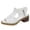 White, variant on Women's Zipper Sandals Orthotic Peep Toe Heel Thick Sole