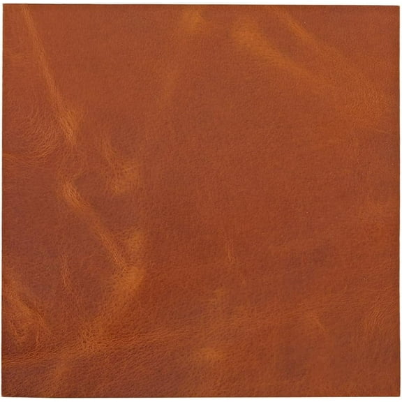 8 x 8 Inch Genuine Leather Sheets for Crafts 2mm Thick Glossy Leather Pieces Square Cowhide Leather Scrap Flat Leather Fabric Sheets DIY