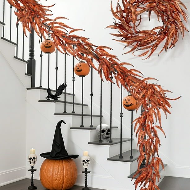 Simulation Rattan Decoration Halloween Rattan Festival Simulation Maple Leaf