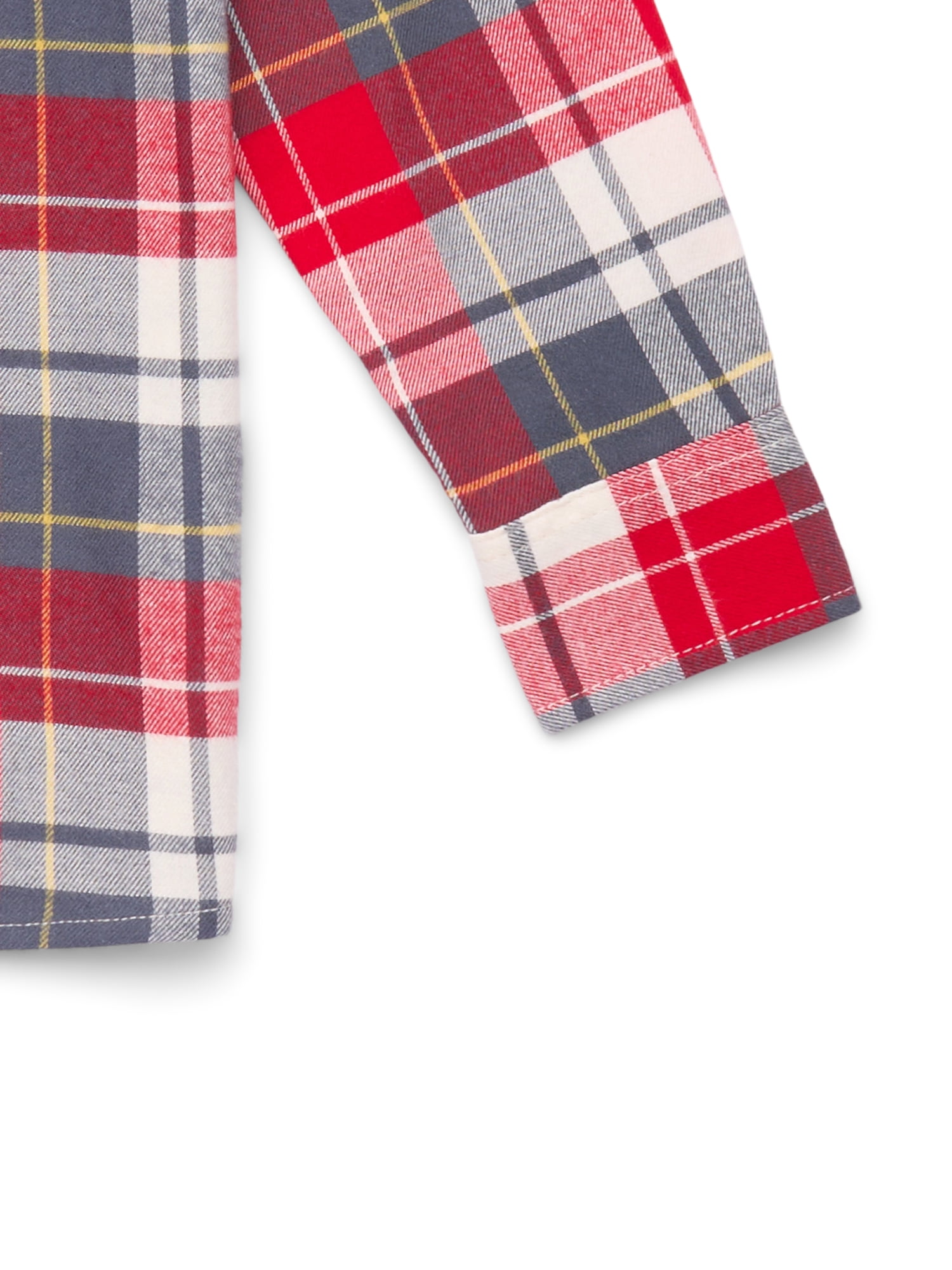 Wonder Nation Boys' Long Sleeve Flannel Shirt, Sizes 4-18 & Husky