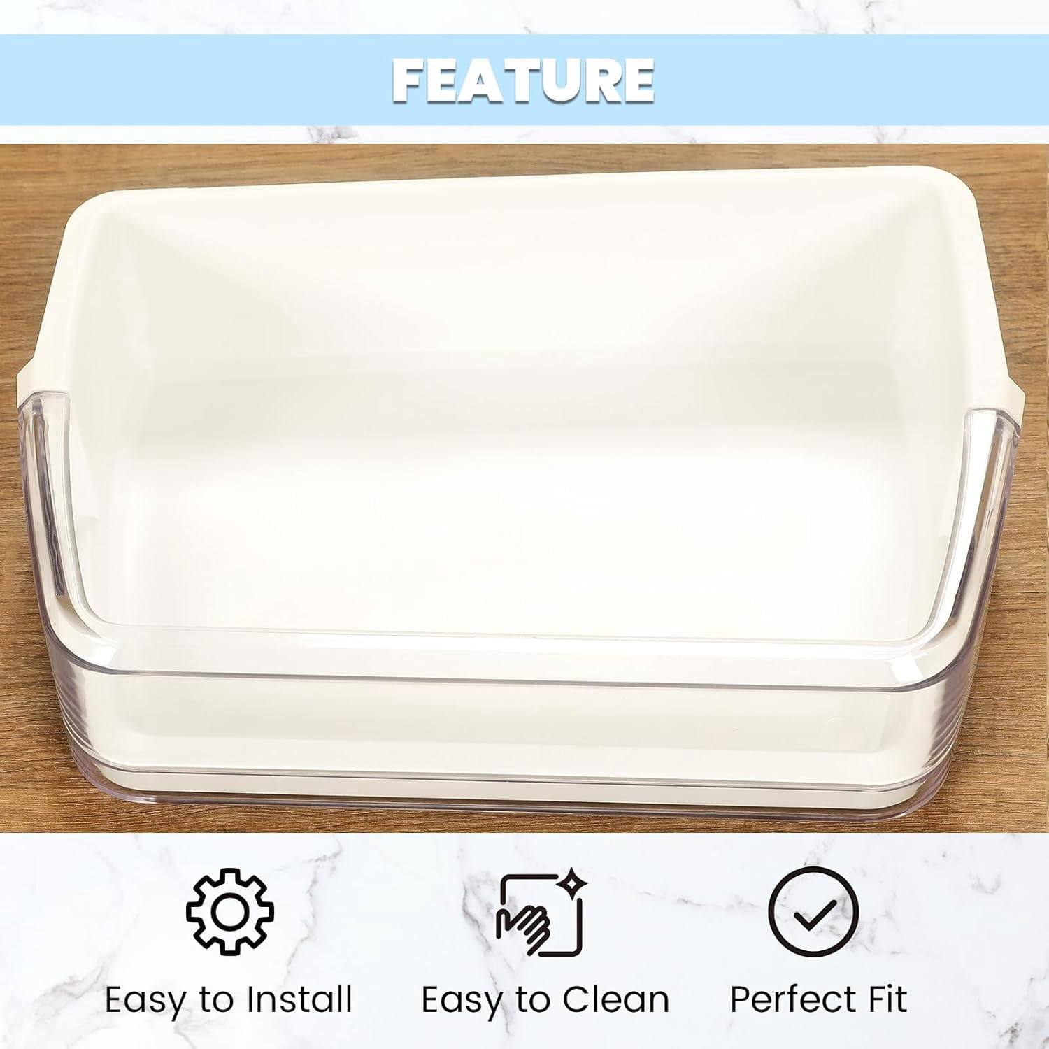 DanYee DA63-04314 DA97-06419C LP72588 Replacement Refrigerator Door Shelf Compatible with Samsung Refrigerator Fridge Door Shelf Bin Basket (Right Side)
