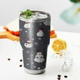 thumbnail image 3 of 30oz Dark Christmas Snowman Pattern Tumblers Stainless Steel Tumbler with Lid and Straw,Vacuum Insulated Double Wall Travel Tumbler Cups Mug with Cleaning Brush for Coffee,Tea, 3 of 7