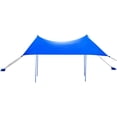 thumbnail image 2 of Gymax 10x9 FT Portable Beach Canopy Tent Shelter w/ Sand Anchor Carry Bag Blue, 2 of 7
