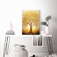 thumbnail image 2 of ZHONGYUTONG Abstract Big Tree Canvas Wall Art Golden Yellow Flowers Tree Oil Painting Prints Modern Plant Artwork Home Decor Ready to Hang (12.00" x 18.00"), 2 of 6