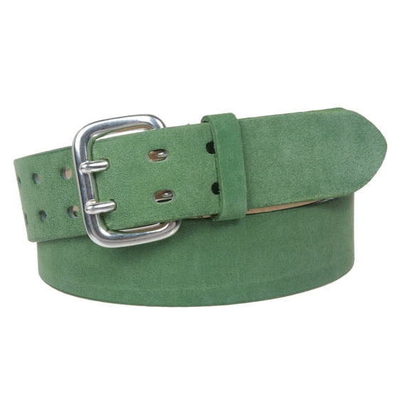 1 1/2" Women's Plain Soft Suede Leather Double Prong Dress Belt