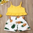 thumbnail image 5 of Baby Girl Summer Suspenders Button Tops T-Shirt Shorts Set, 5 of 5