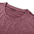 thumbnail image 2 of SWSMCLT Men's Cotton T Shirt Slim Fit Fall Basic Casual Date Night Spring Home Stretch Top Shirt Soft Crew Neck Vermillion Large, 2 of 5