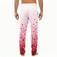 thumbnail image 3 of Fgvctg Men's Valentine's Day Pajamas Soft Love Heart Print Wide Leg Pajama Sleepwear High Waisted Pjs Pant Loose Fall Spring Drawstring Lounge Pants with Pockets Pink 3XL, 3 of 5