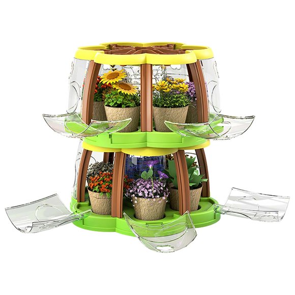 Toddler Gardening Set With House Irrigation System Bilayer Greenhouse Plant Kit Option B Multicolor Plastic Educational Science Toy For Preschool Boys Girls B