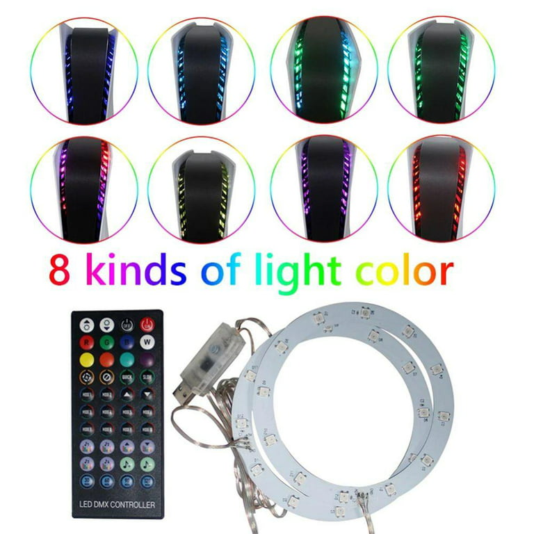 RGB LED Light Compatible with PS5, RGB Light Strip Compatible with