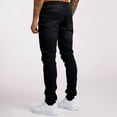 thumbnail image 4 of WTOBBY Men's Slim Fit Jeans with Functional Pockets Casual Trend Denim Trousers - Comfortable Stretch Long Pants Design for Streetwear and Daily Activity Wear Experience,Black 28, 4 of 5
