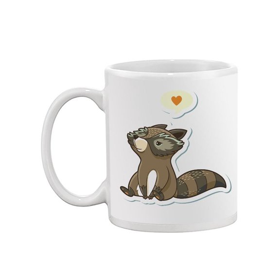 Raccoon With Love Mug - Image by Shutterstock