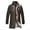 Brown, variant on Abcnature Men's Winter Artificial Leather Coats Velvet Waist Drawstring Stand-up Collar Jacket Casual Mid-length Thicken Coats Mountain Waterproof Ski Snow Windbreaker Jackets for Men