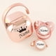thumbnail image 3 of Baby Personalized Pacifier With Name, Pacifier Box Set, Customized Pacifier +Pacifier Clip+ Storage Box For 0-18 Months ,Halloween Thanksgiving Day And Christmas Gift, 3 of 4