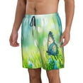 thumbnail image 2 of Logiee green grass and butterfly Print Mens Swim Trunks Quick Dry Board Shorts,Breathable Hawaii Beach Shorts Swimwear Bathing Suits-Large, 2 of 6