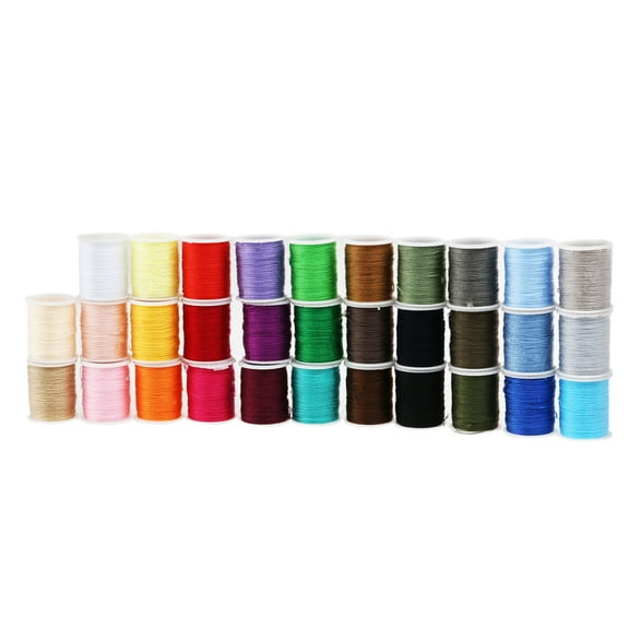 UEETEK Needlework Box Sewing Kit with Plastic Thread Spools and Measuring Tape