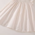 thumbnail image 6 of Efsteb Summer Dress for Girls Sleeveless Round Neck Cute Dress Casual Soild Color Pleated Dresses (Beige,4 Years), 6 of 8
