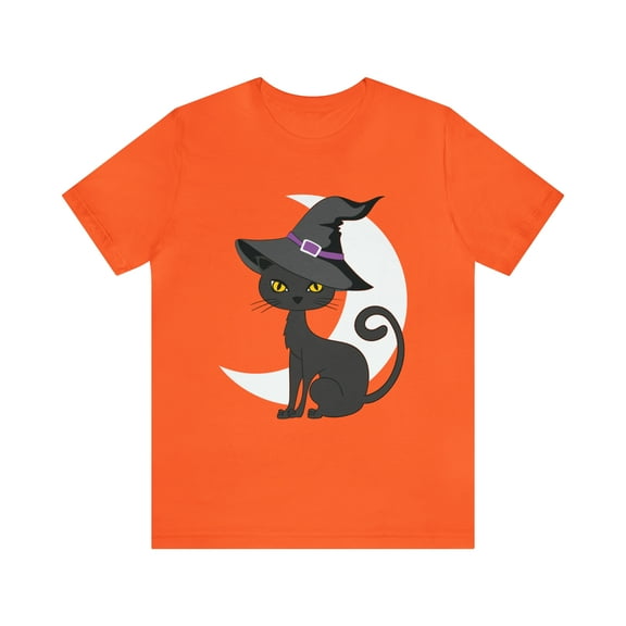 Bella Canvas 3001 Halloween Cat Shirt, Witchy Cat Bella Luna T-Shirt