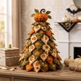 thumbnail image 4 of 3PCS DIY Halloween Quilted Fabric Tree Kit - 3D Layered Fabric Tree Quilting Sewing Art Craft kit - Handmade Halloween Holiday Tree for Home Decor, 4 of 9