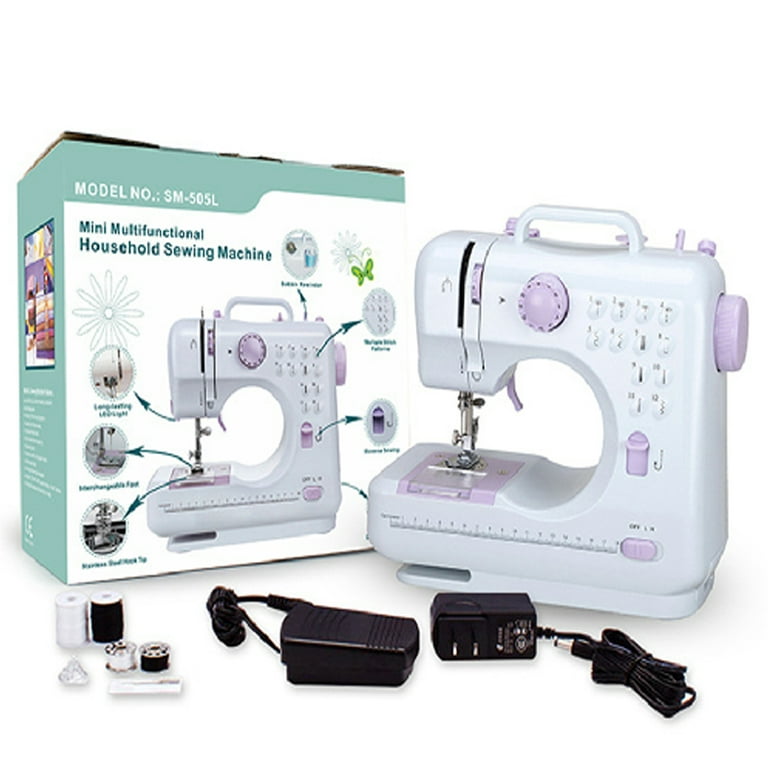 Mini Portable Sewing Machine Household Kids Sewing Machine with 12 Bui