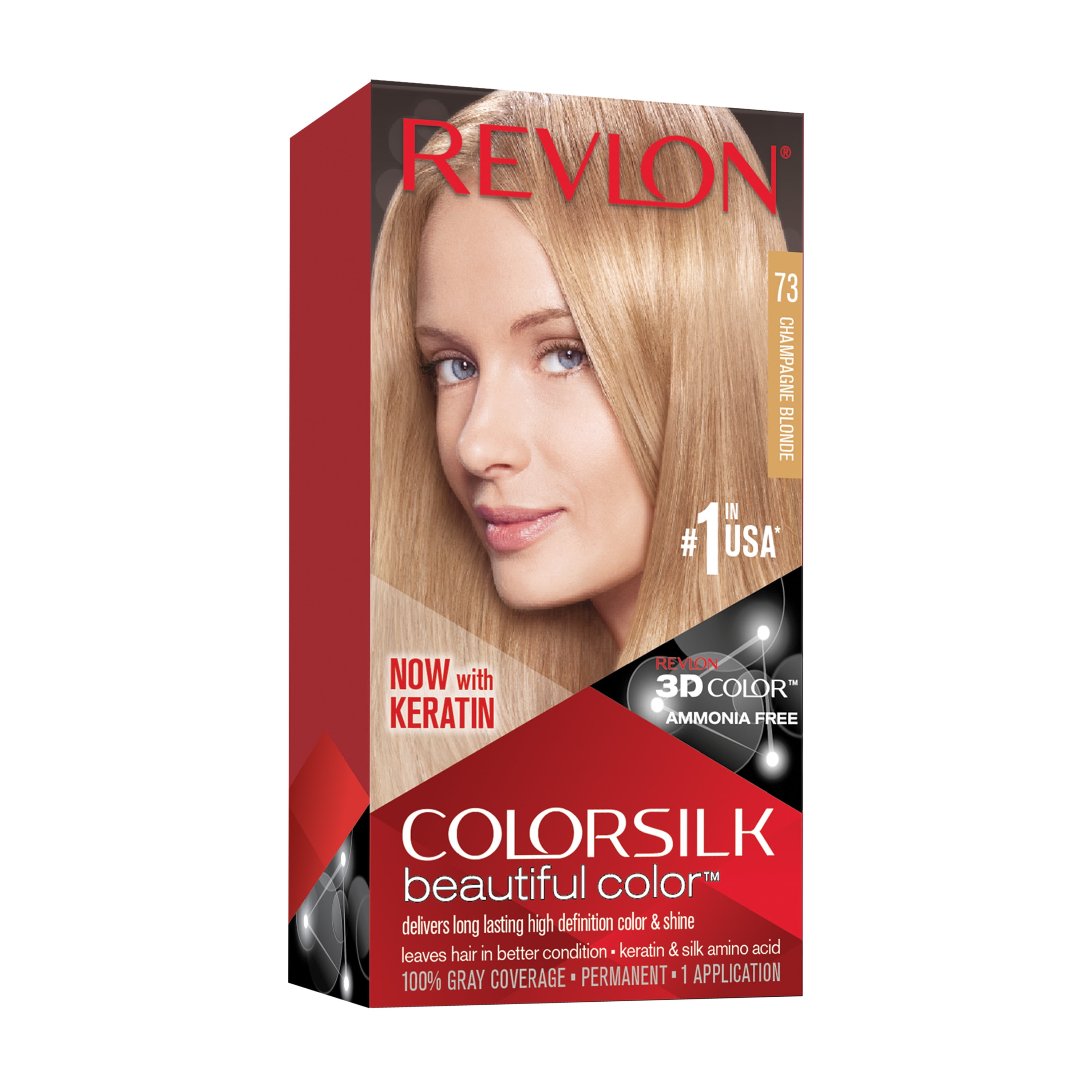 vergeven Verplaatsing Antagonist Revlon ColorSilk Beautiful Color Permanent Hair Color, 73 Champagne Blonde,  1 count - Walmart.com